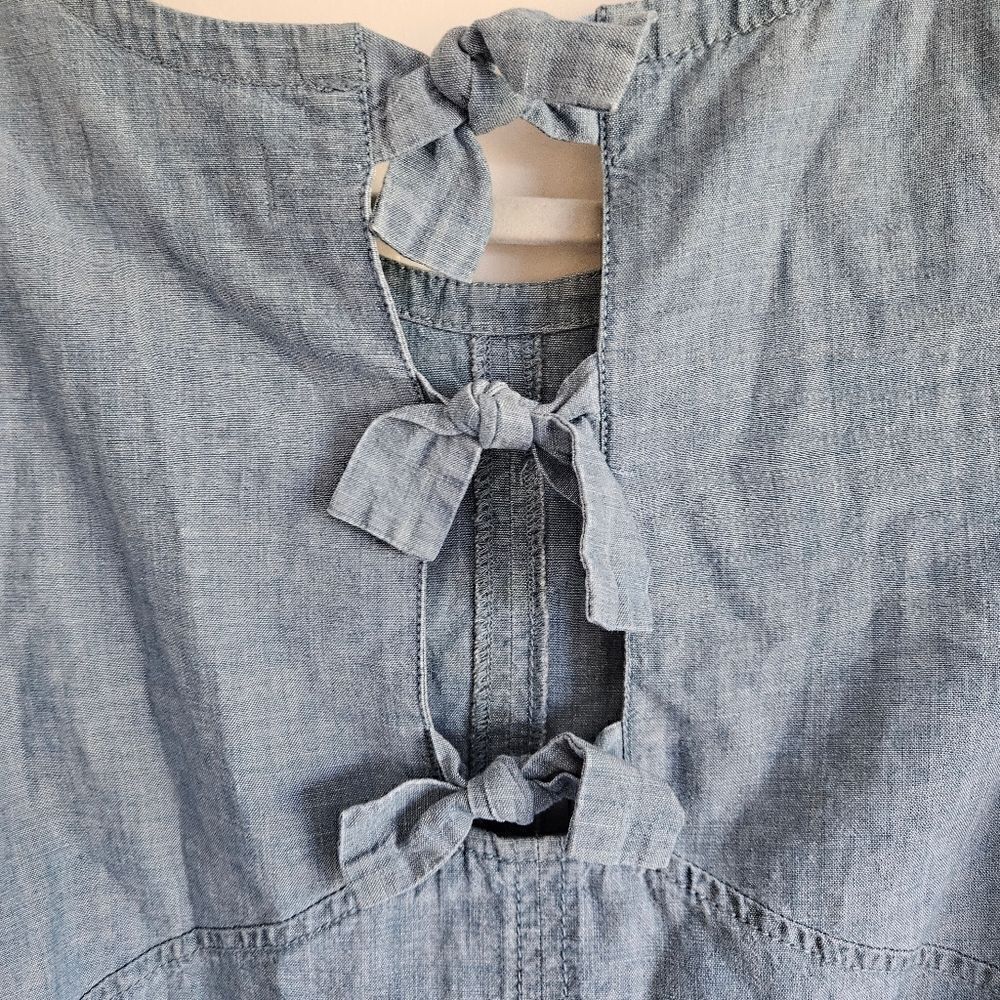Madewell Chambray Tie-Back Top XXS - Picture 9 of 9